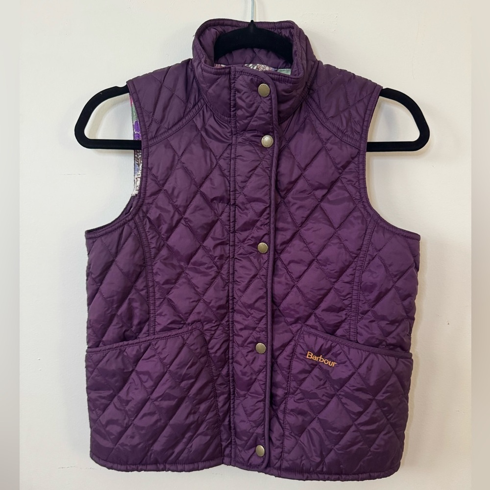 Barbour Liberty Hello Kitty Girls Quilted Vest Size XL 12/13 Rare Collab Y2K VTG